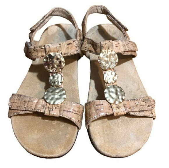 VIONIC Farra Gold Cork Sandals EUC! - Picture 5 of 9